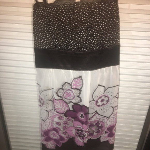 Studio Y top with straps polka dot & floral w/bow - Picture 2 of 5